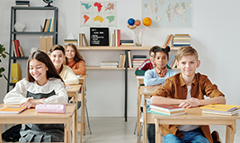 a class full of students