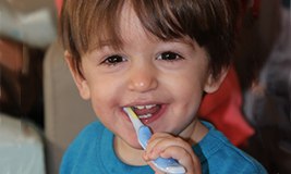 Child Brushing teeth